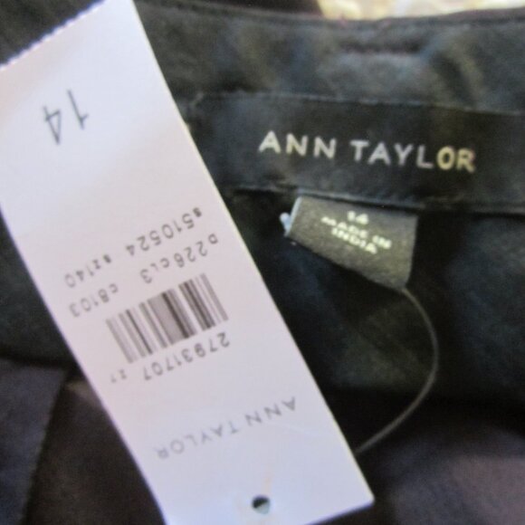 LOFT Pants 14 Purple/Plum High Rise Wide Leg Pleated Full Length - Picture 2 of 6